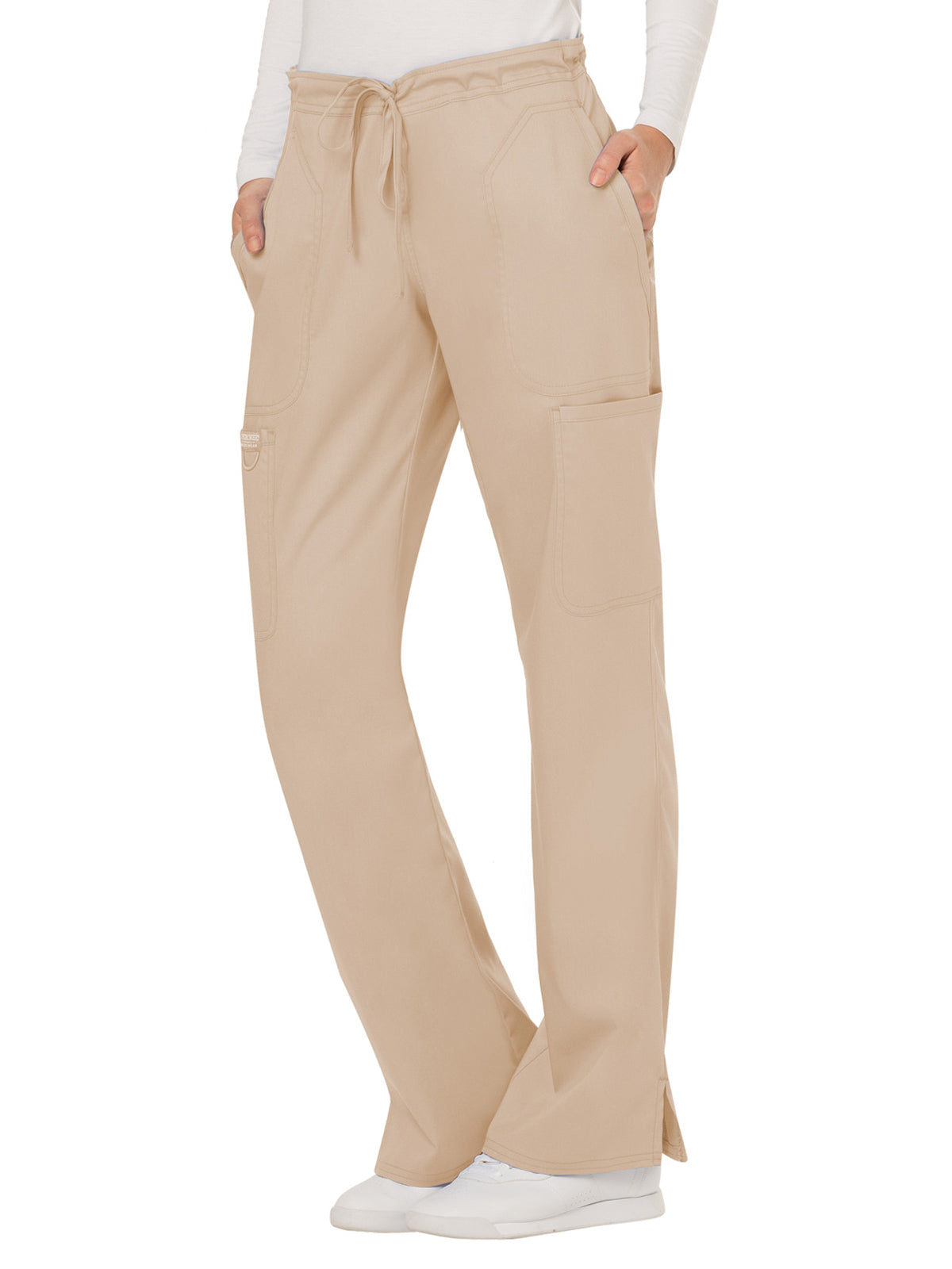 Women's 5-Pocket Mid Rise Drawstring Pant - WW120 - Khaki