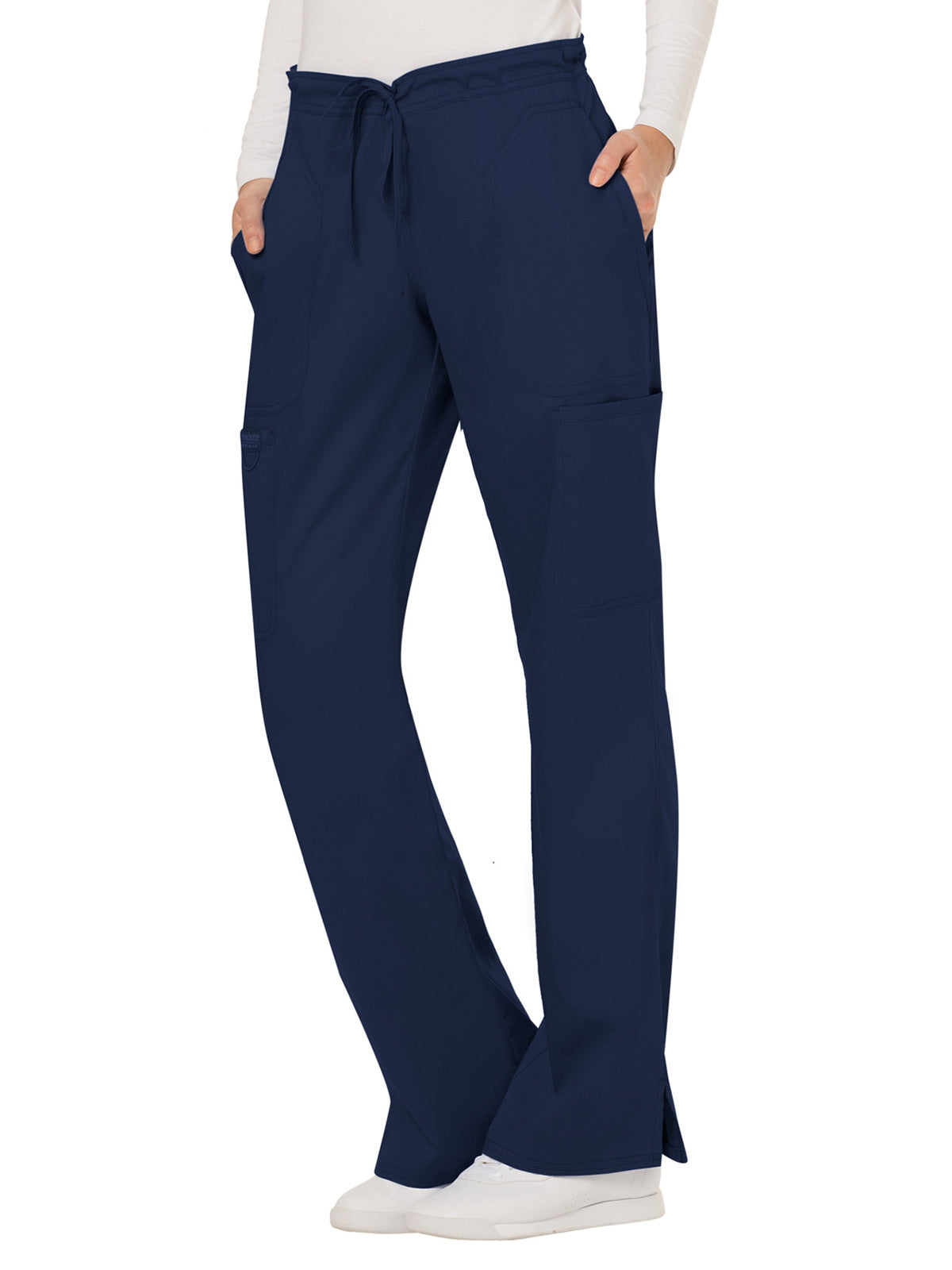 Women's 5-Pocket Mid Rise Drawstring Pant - WW120 - Navy