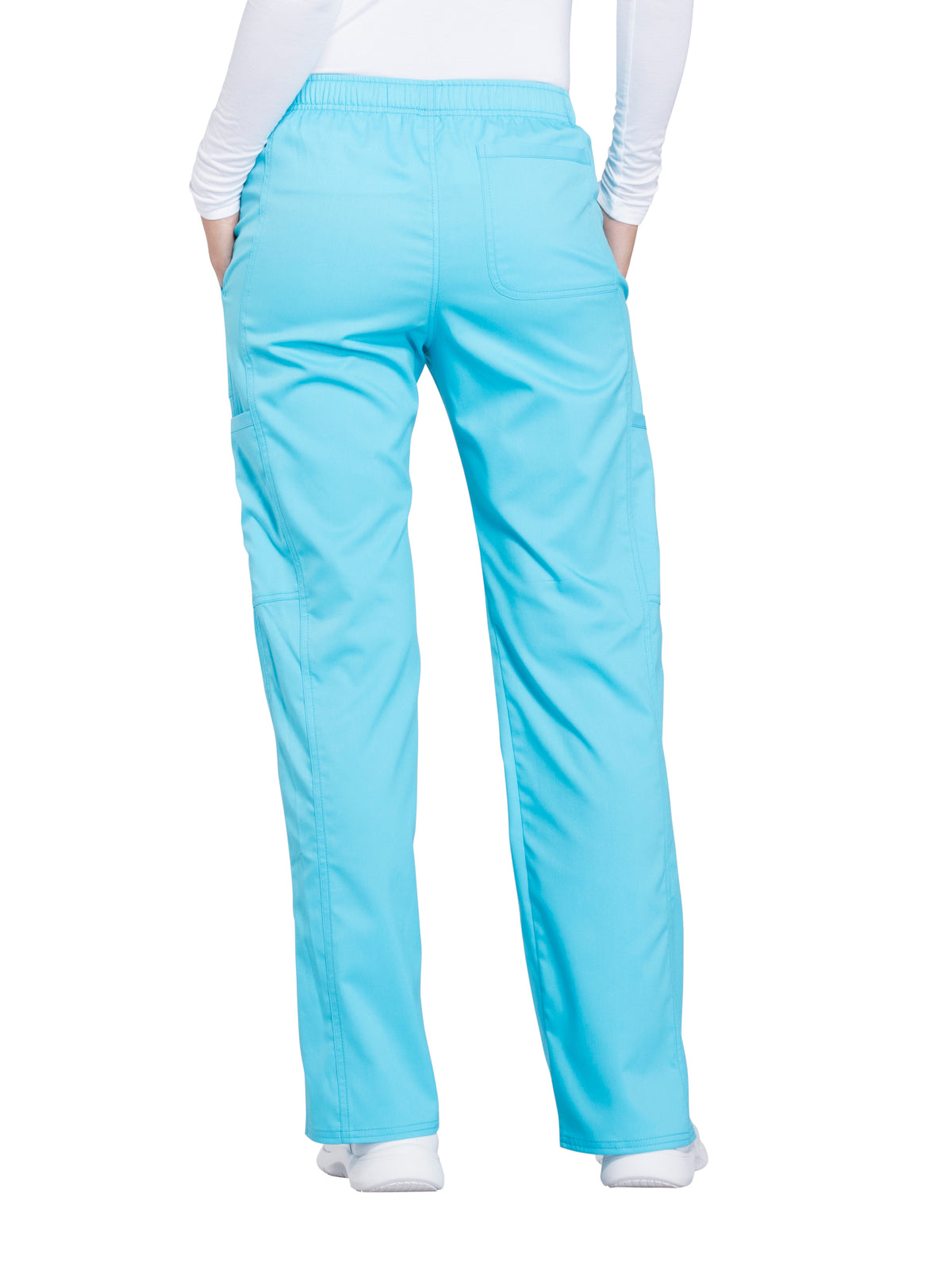 Women's 5-Pocket Mid Rise Drawstring Pant - WW120 - Turquoise