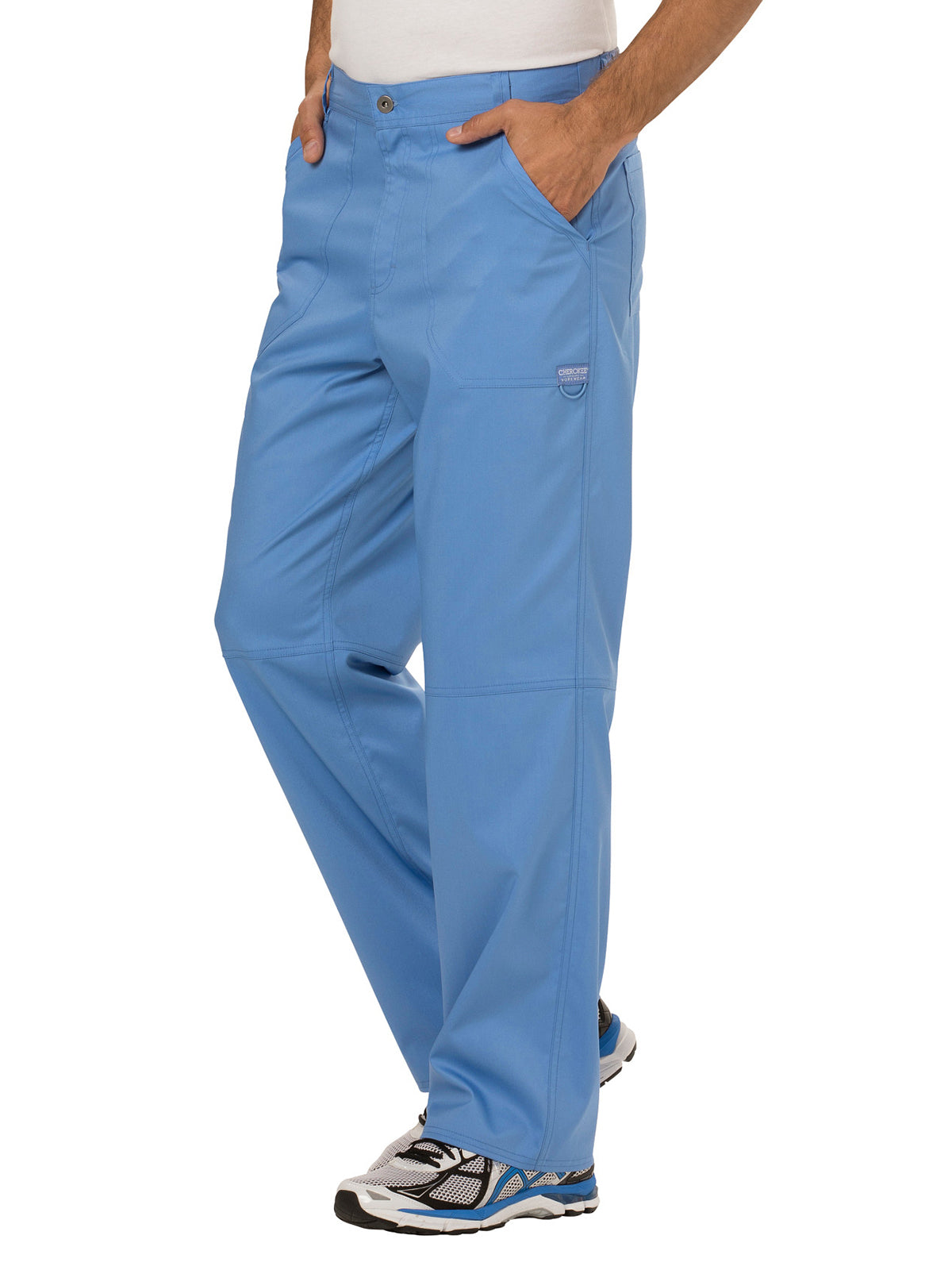 Men's 7-Pocket Fly Drawstring Front Pant - WW140 - Ciel Blue