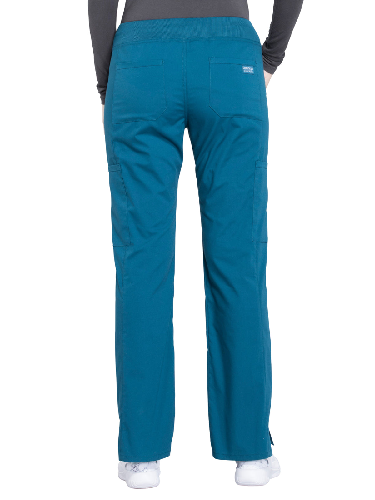 Women's Mid Rise Straight Leg Cargo Pant - WW170 - Caribbean Blue