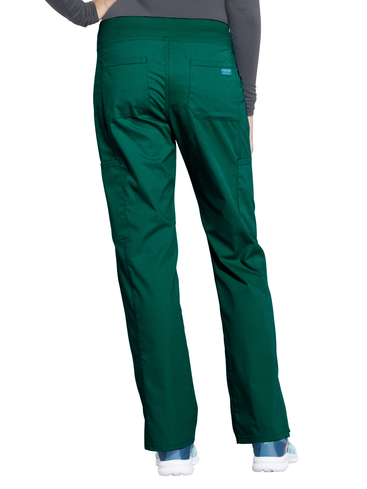 Women's Mid Rise Straight Leg Cargo Pant - WW170 - Hunter Green
