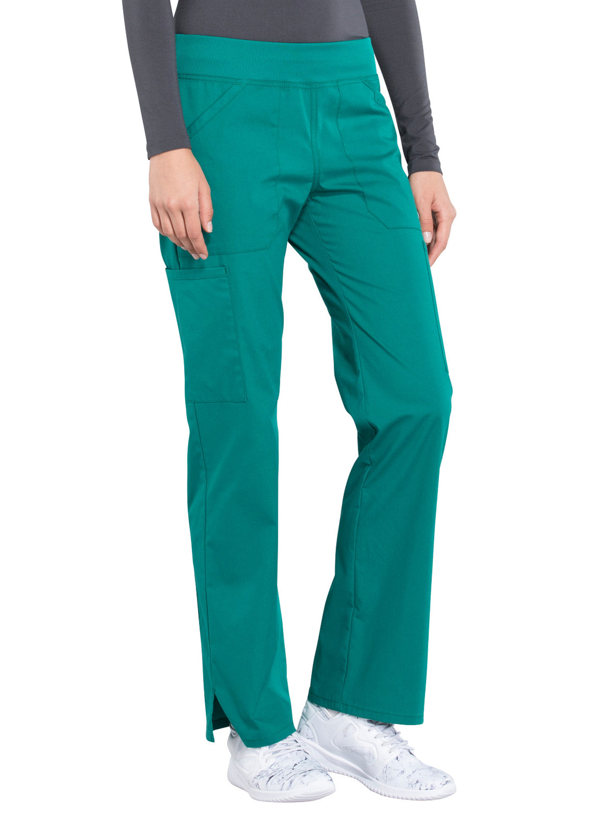 Women's Mid Rise Straight Leg Cargo Pant - WW170 - Hunter Green