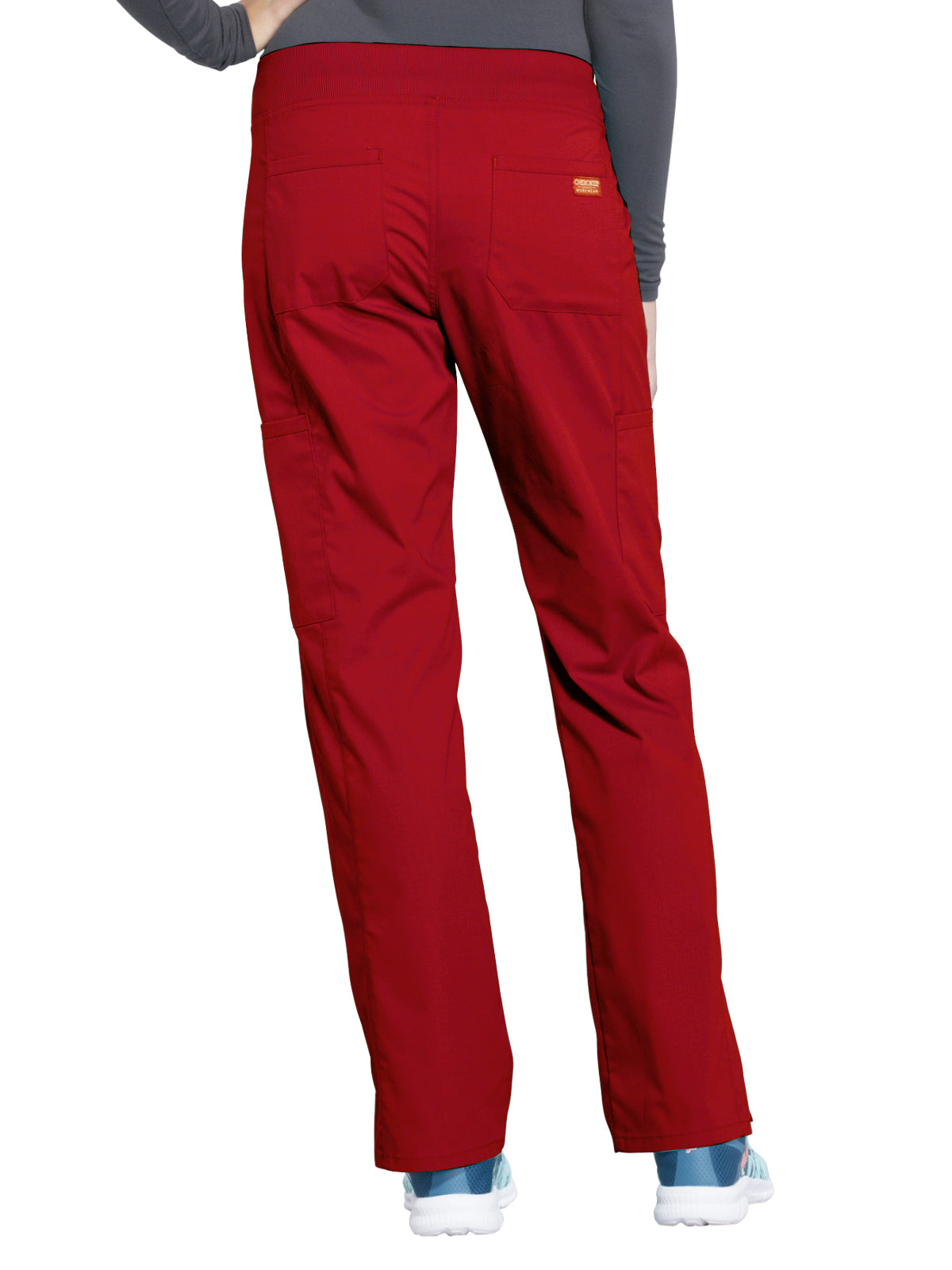Women's Mid Rise Straight Leg Cargo Pant - WW170 - Red