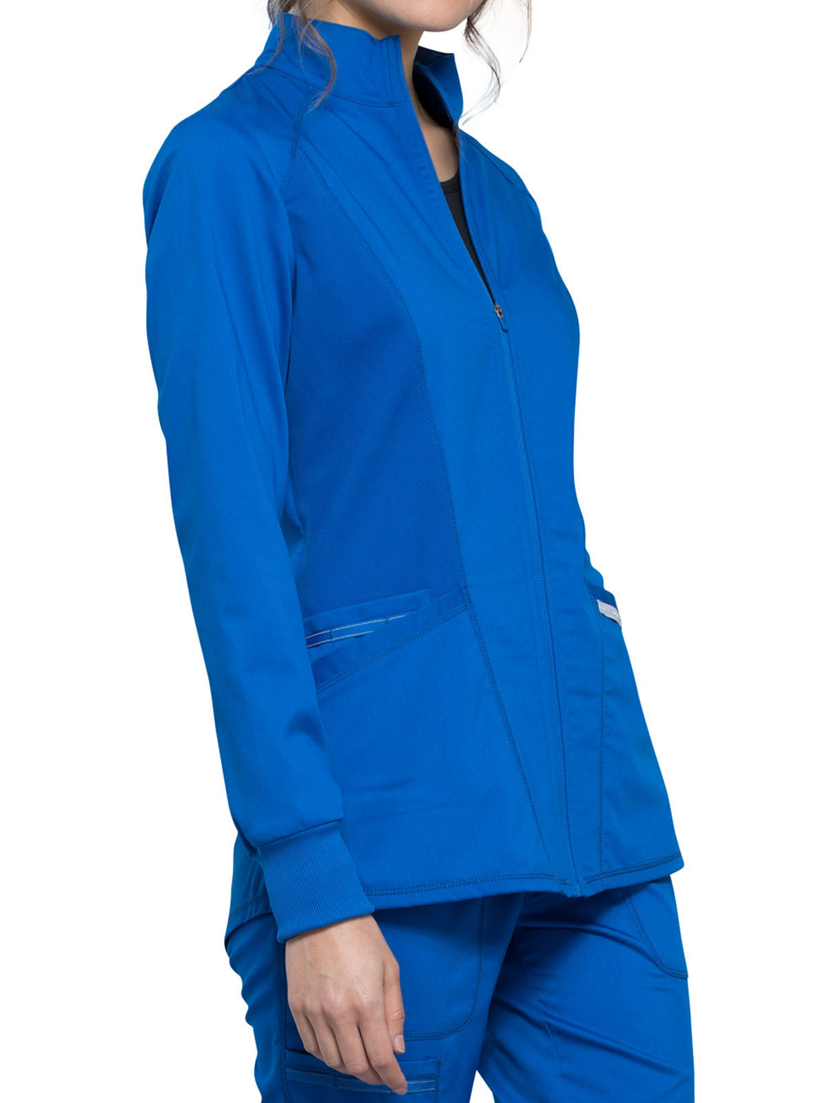 Women's 2-Pocket Zip Front Jacket - WW301 - Royal