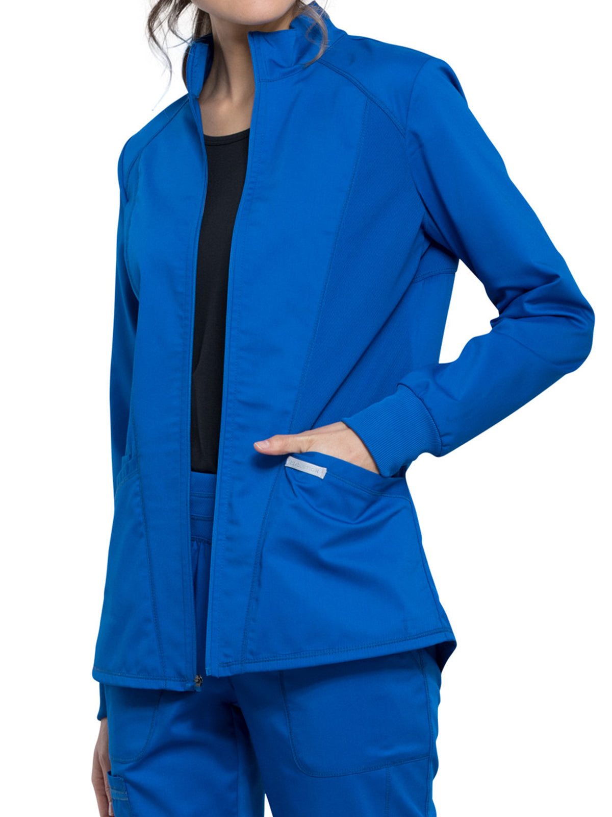 Women's 2-Pocket Zip Front Jacket - WW301 - Royal