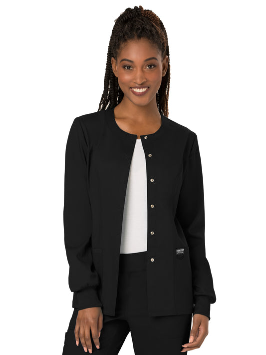 Women's 3-Pocket Snap Front Jacket - WW310 - Black