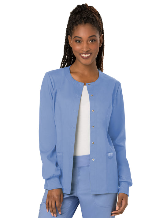 Women's 3-Pocket Snap Front Jacket - WW310 - Ciel