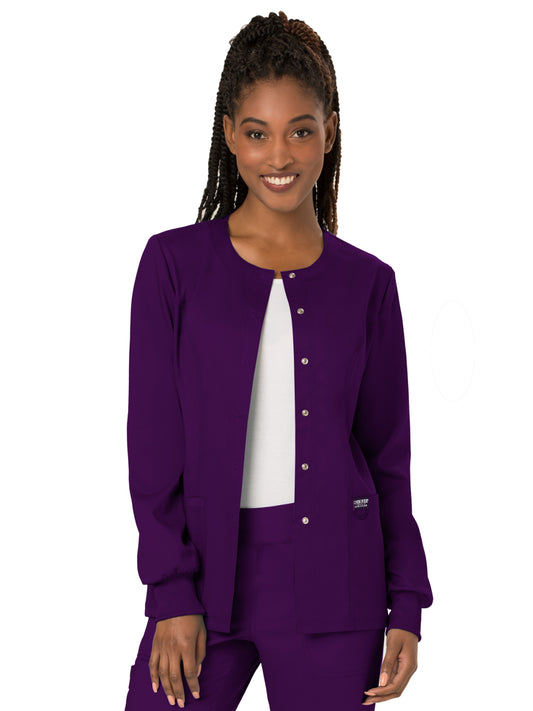 Women's 3-Pocket Snap Front Jacket - WW310 - Eggplant
