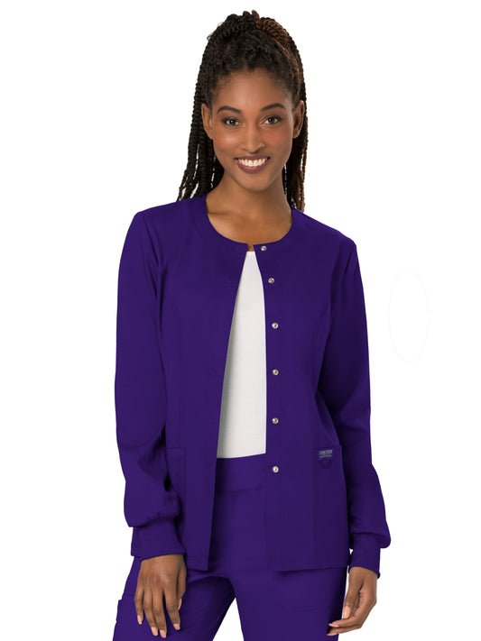Women's 3-Pocket Snap Front Jacket - WW310 - Grape