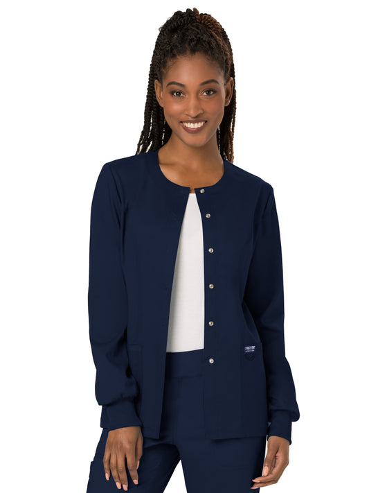 Women's 3-Pocket Snap Front Jacket - WW310 - Navy