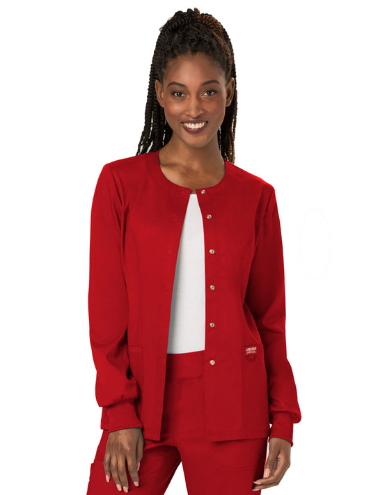 Women's 3-Pocket Snap Front Jacket - WW310 - Red