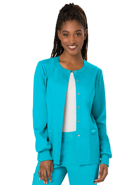 Women's 3-Pocket Snap Front Jacket - WW310 - Turquoise