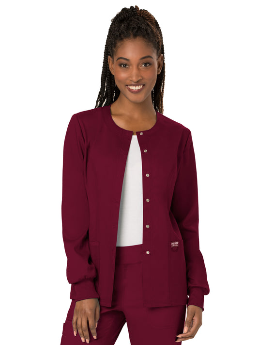Women's 3-Pocket Snap Front Jacket - WW310 - Wine