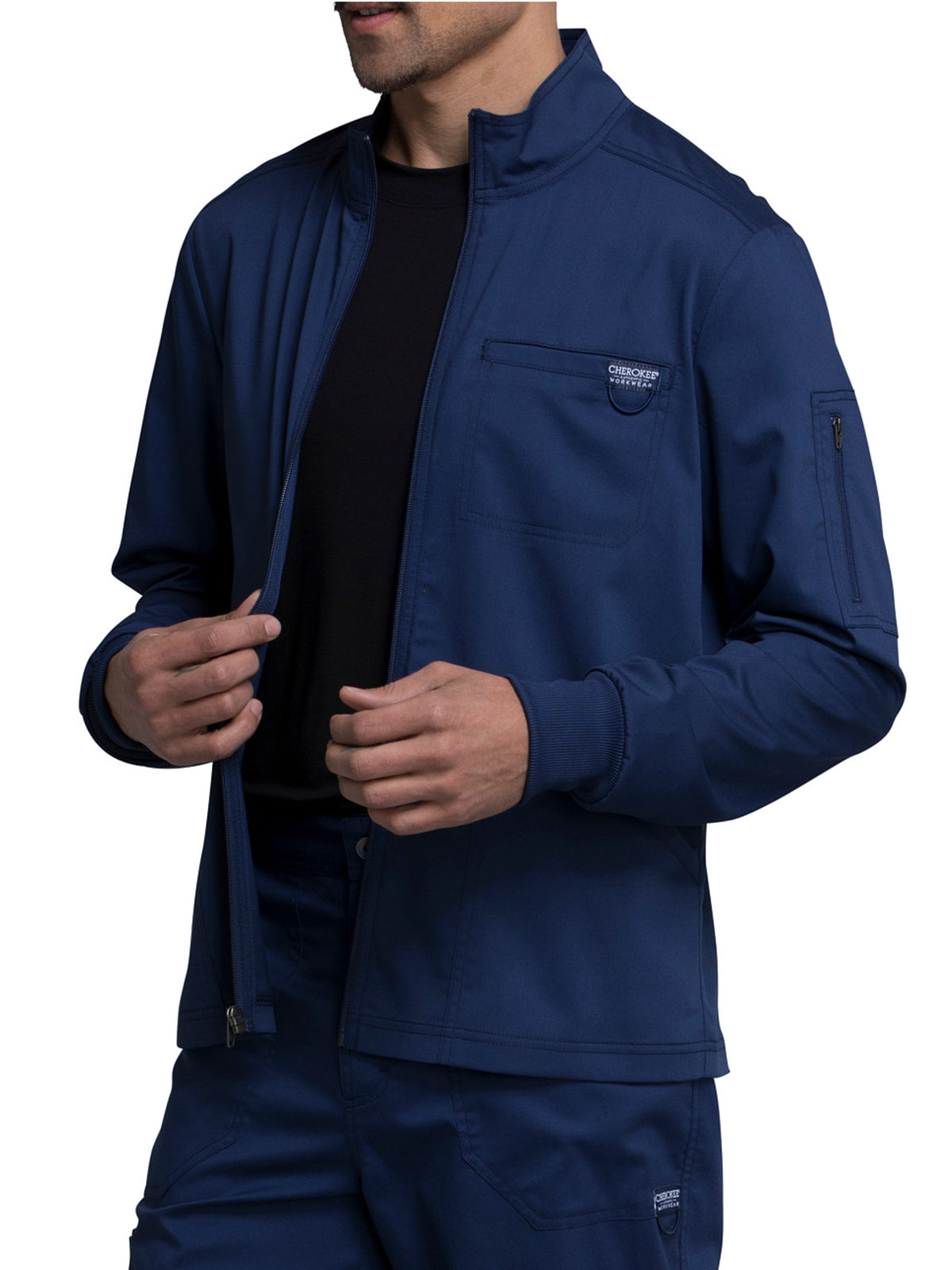 Men's 5-Pocket Zip Front Jacket - WW320 - Navy