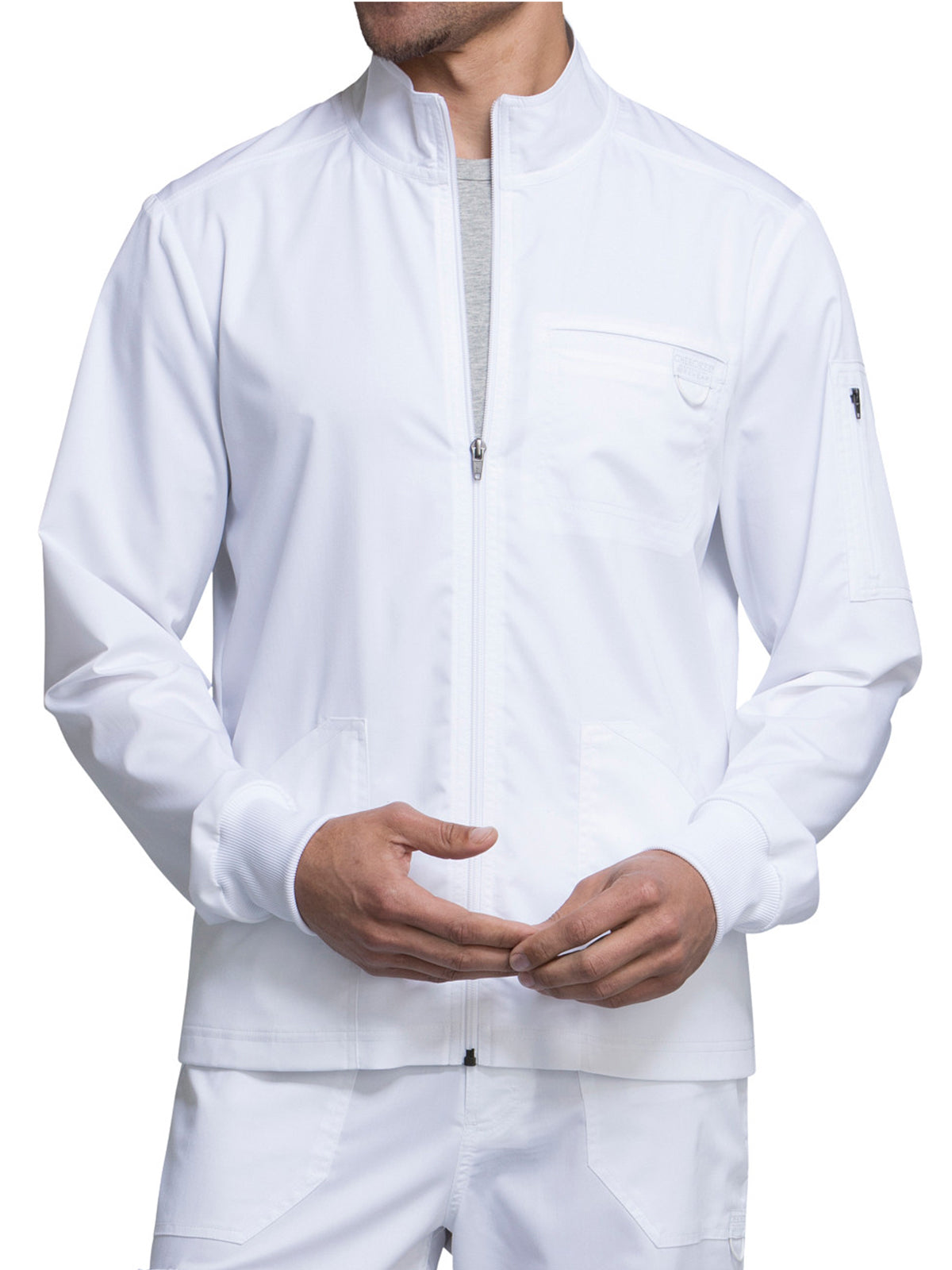 Men's 5-Pocket Zip Front Jacket - WW320 - White