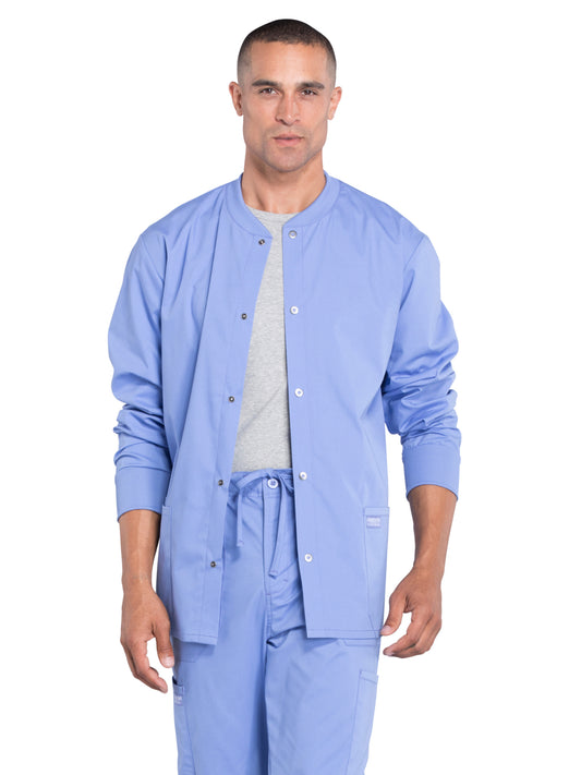 Men's 2-Pocket Snap Front Jacket - WW360 - Ciel Blue