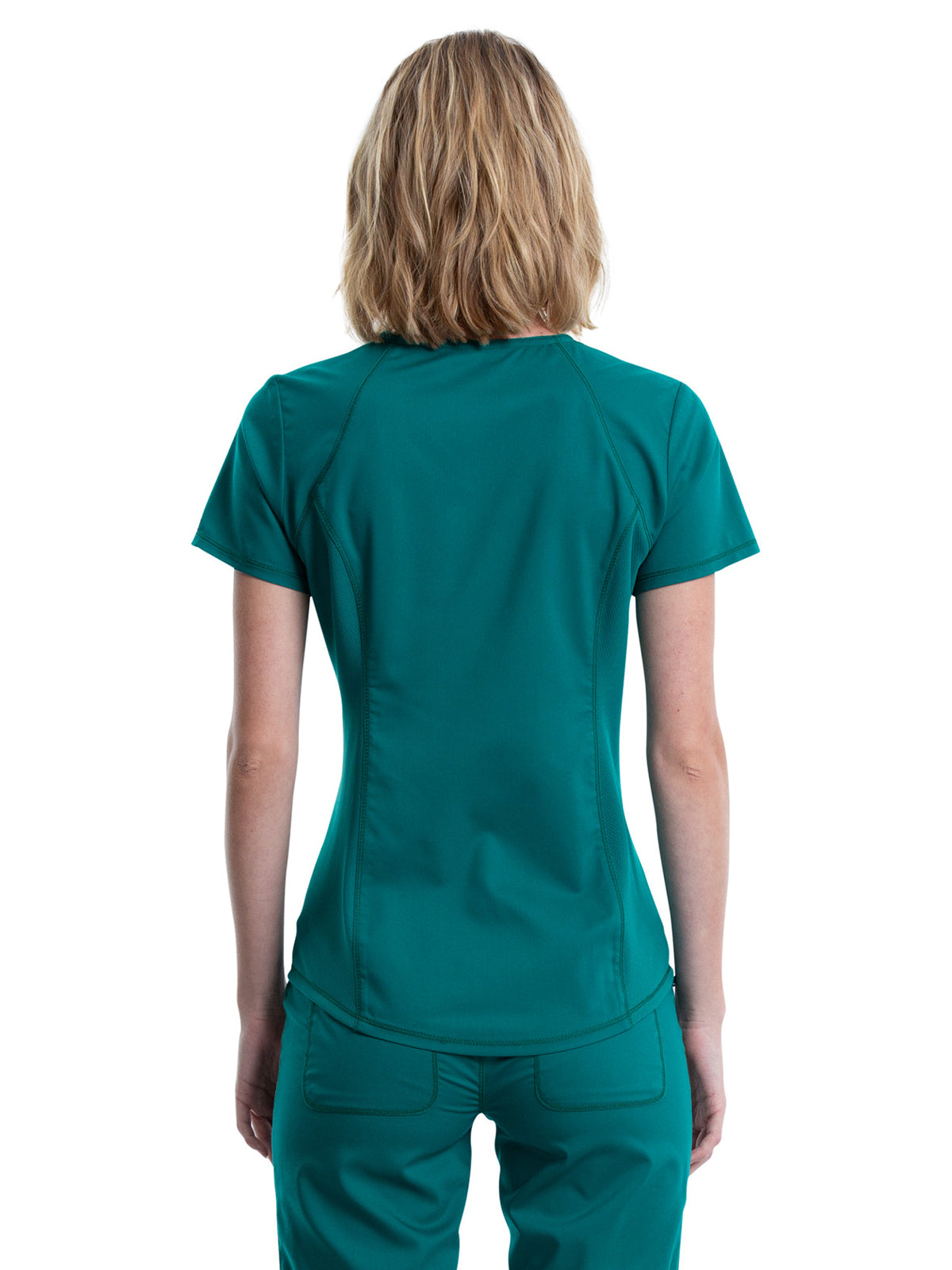 Women's 2-Pocket V-Neck Top - WW601 - Hunter Green