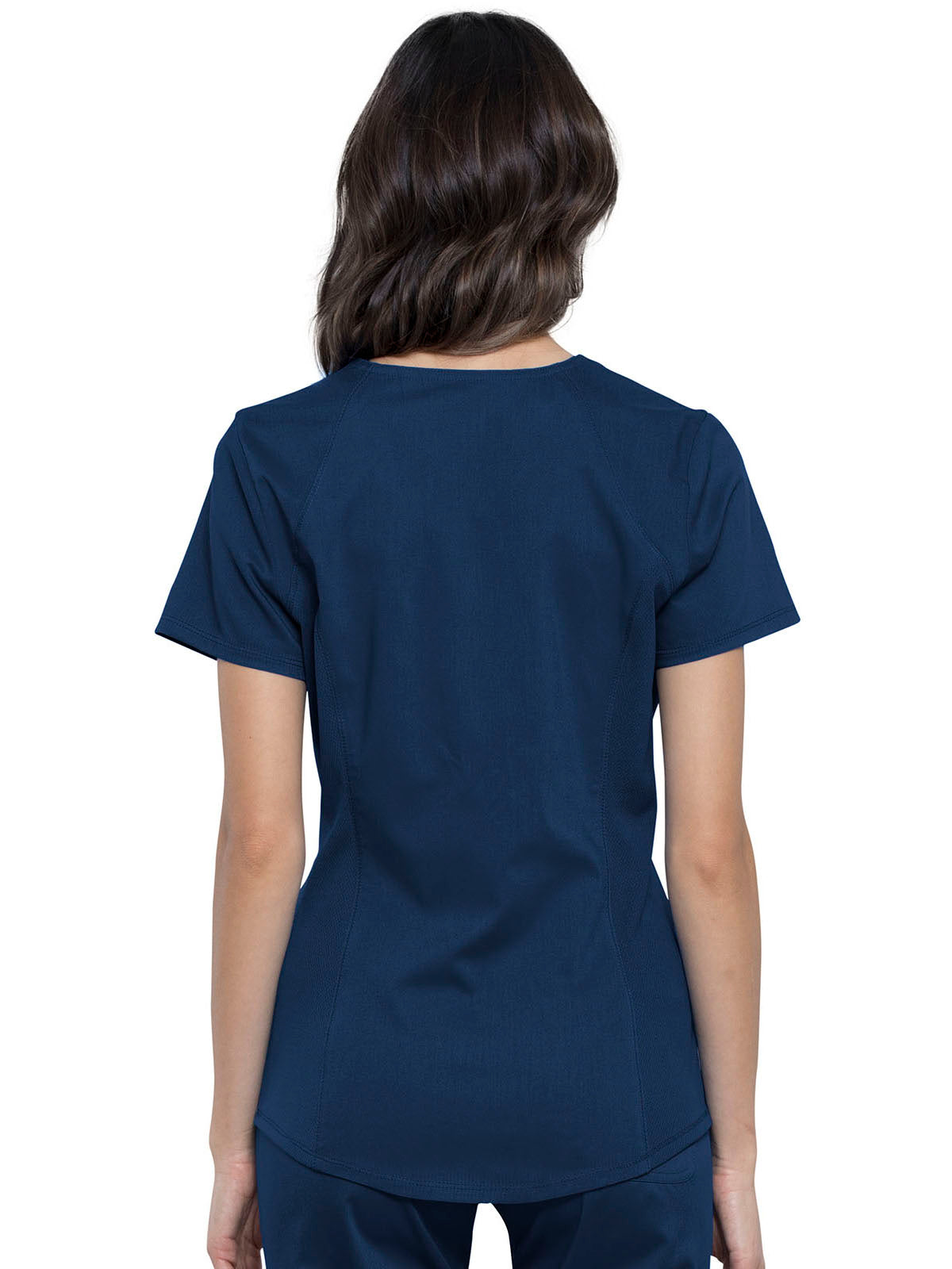 Women's 2-Pocket V-Neck Top - WW601 - Navy