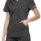 Women's 2-Pocket V-Neck Top - WW601 - Pewter