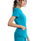 Women's 2-Pocket V-Neck Top - WW601 - Teal Blue