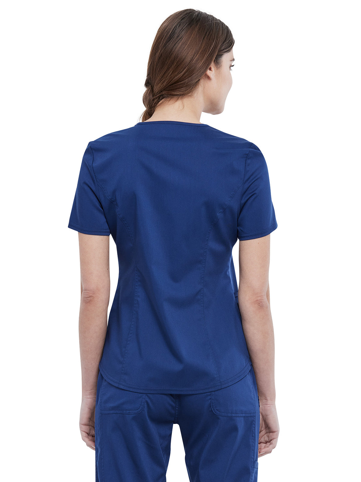 Women's 2-Pocket V-Neck Top - WW612 - Navy