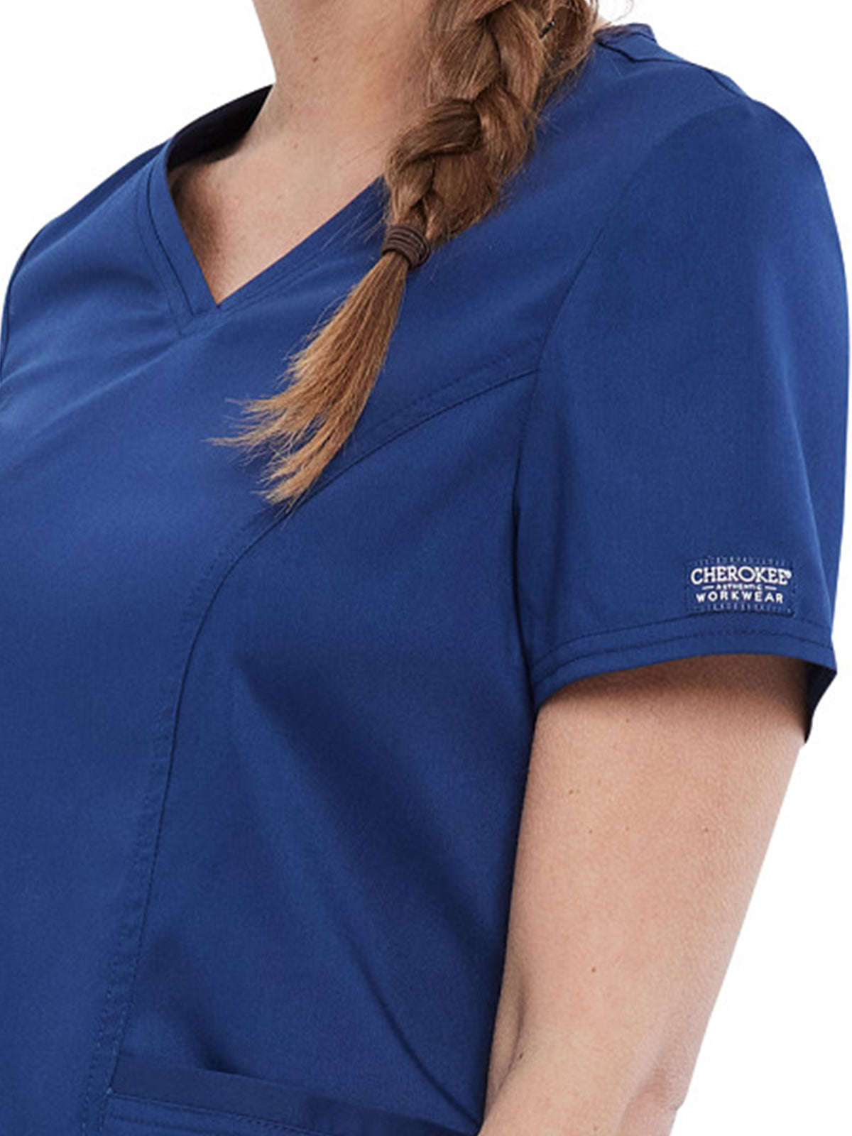 Women's 2-Pocket V-Neck Top - WW612 - Navy