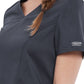 Women's 2-Pocket V-Neck Top - WW612 - Pewter