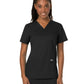 Women's 3-Pocket V-Neck Top - WW620 - Black