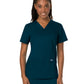 Women's 3-Pocket V-Neck Top - WW620 - Caribbean Blue