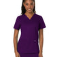 Women's 3-Pocket V-Neck Top - WW620 - Eggplant