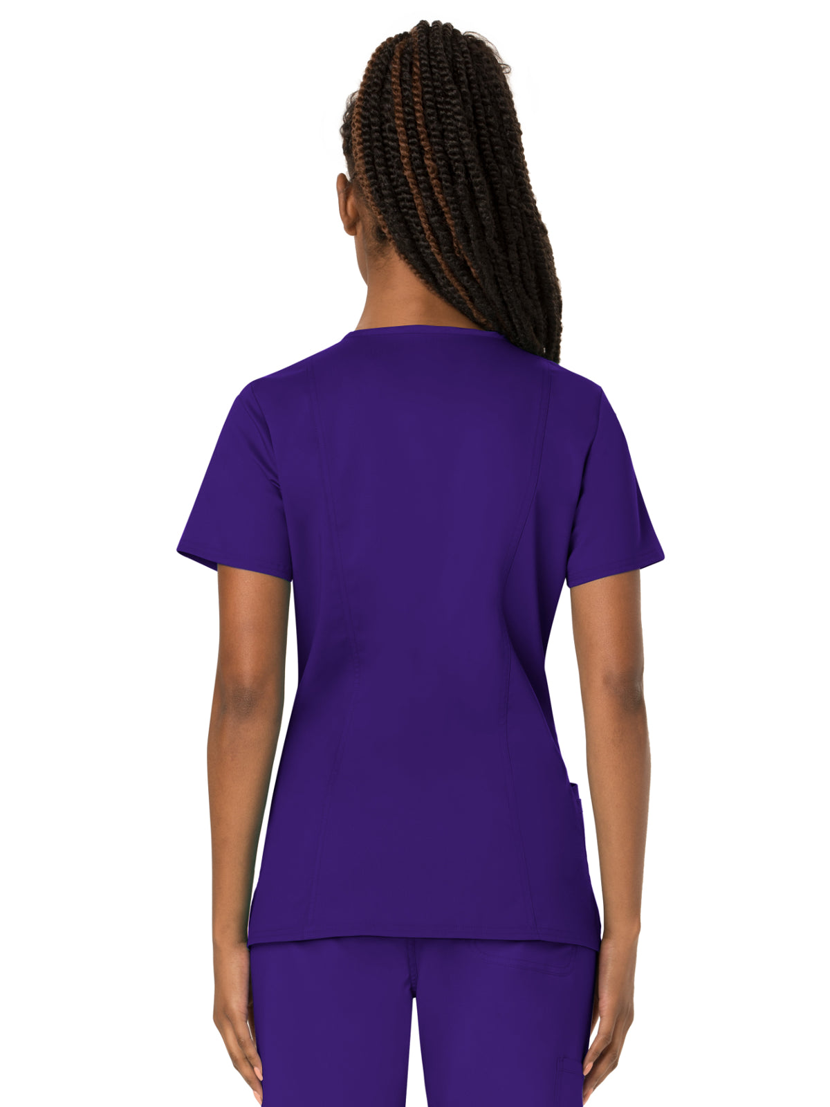 Women's 3-Pocket V-Neck Top - WW620 - Grape