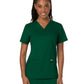 Women's 3-Pocket V-Neck Top - WW620 - Hunter Green