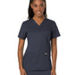 Women's 3-Pocket V-Neck Top - WW620 - Pewter