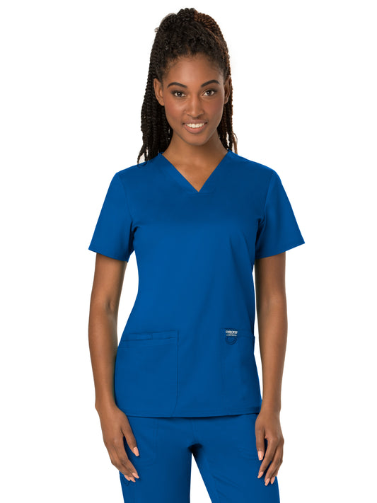 Women's 3-Pocket V-Neck Top - WW620 - Royal
