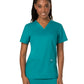 Women's 3-Pocket V-Neck Top - WW620 - Teal Blue