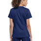 Women's 4-Pocket Snap Front V-Neck Top - WW622 - Navy