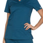 Women's 3-Pocket V-Neck Top - WW630 - Caribbean Blue