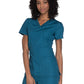 Women's 2-Pocket V-Neck Top - WW645 - Caribbean Blue