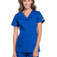 Women's 2-Pocket V-Neck Top - WW645 - Galaxy Blue