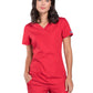 Women's 2-Pocket V-Neck Top - WW645 - Red