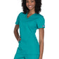 Women's 2-Pocket V-Neck Top - WW645 - Teal Blue