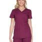 Women's 2-Pocket V-Neck Top - WW645 - Wine