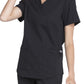 Women's 3-Pocket V-Neck Top - WW665 - Black