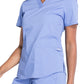 Women's 3-Pocket V-Neck Top - WW665 - Ciel Blue