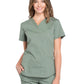 Women's 3-Pocket V-Neck Top - WW665 - Olive