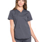 Women's 3-Pocket V-Neck Top - WW665 - Pewter