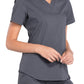 Women's 3-Pocket V-Neck Top - WW665 - Pewter