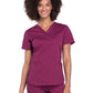 Women's 3-Pocket V-Neck Top - WW665 - Wine