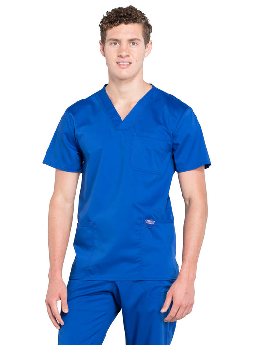 Men's 3-Pocket V-Neck Top - WW670 - Galaxy Blue
